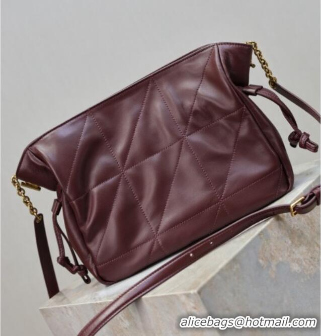 Top Grade Saint Laurent Jamie Shoulder Pouch Bag in Lambskin Leather 862712 Burgundy 2026