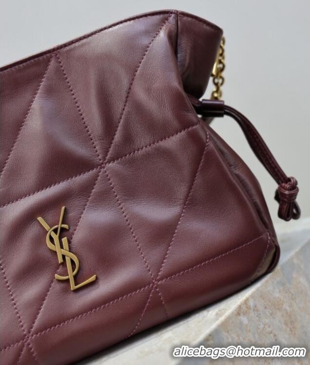 Top Grade Saint Laurent Jamie Shoulder Pouch Bag in Lambskin Leather 862712 Burgundy 2026