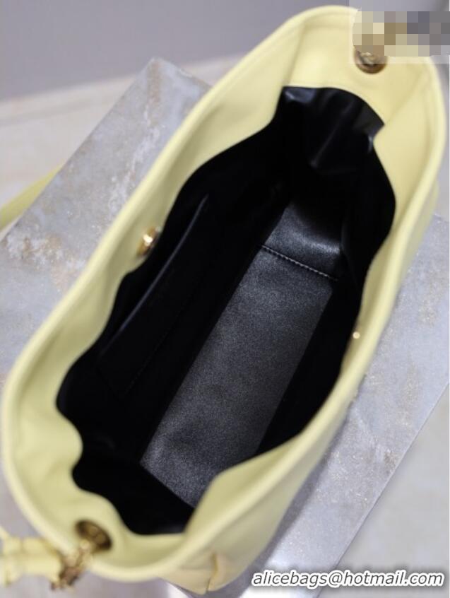 Luxury Discount Saint Laurent Jamie Shoulder Pouch Bag in Lambskin Leather 862712 Lemon Yellow 2026