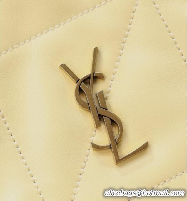 Luxury Discount Saint Laurent Jamie Shoulder Pouch Bag in Lambskin Leather 862712 Lemon Yellow 2026