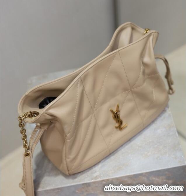 Top Grade Saint Laurent Jamie Shoulder Pouch Bag in Lambskin Leather 862712 Apricot 2026