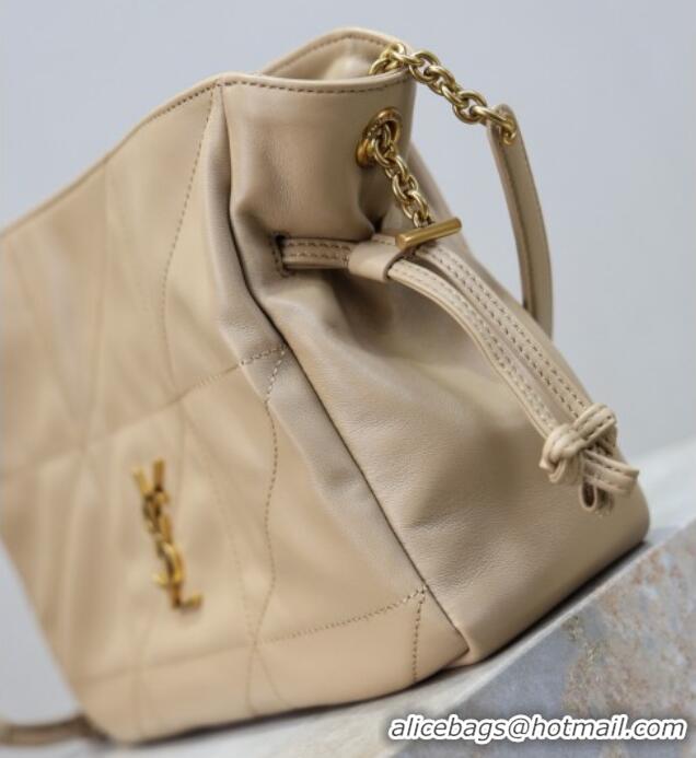 Top Grade Saint Laurent Jamie Shoulder Pouch Bag in Lambskin Leather 862712 Apricot 2026