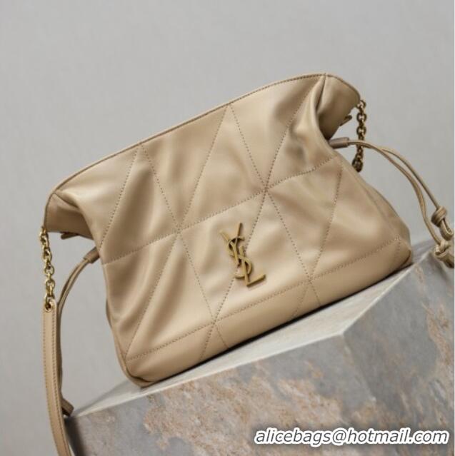 Top Grade Saint Laurent Jamie Shoulder Pouch Bag in Lambskin Leather 862712 Apricot 2026