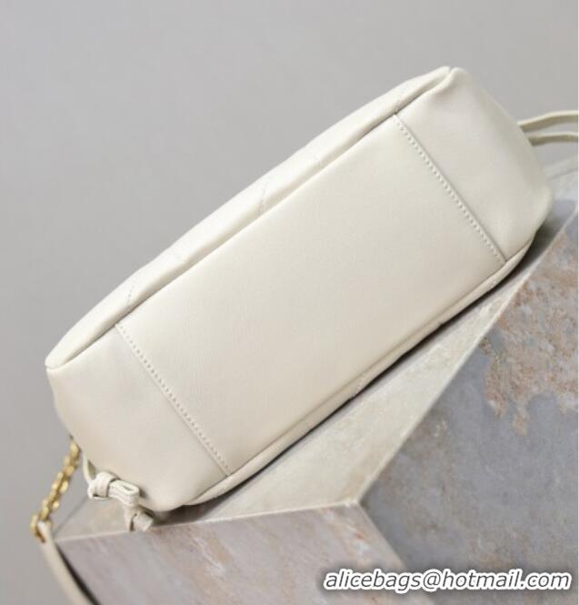 Best Quality Saint Laurent Jamie Shoulder Pouch Bag in Lambskin Leather 862712 White 2026