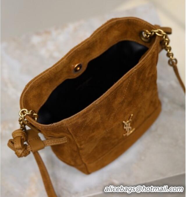Luxury Cheap Saint Laurent Jamie Mini Shoulder Pouch Bag in Suede 859174 Caramel 2026
