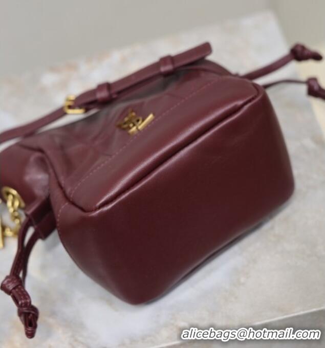 Good Taste Saint Laurent Jamie Mini Shoulder Pouch Bag in Lambskin Leather 859174 Burgundy 2026