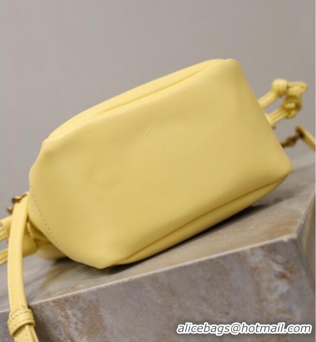 Luxury Discount Saint Laurent Jamie Mini Shoulder Pouch Bag in Lambskin Leather 859174 Lemon Yellow 2026