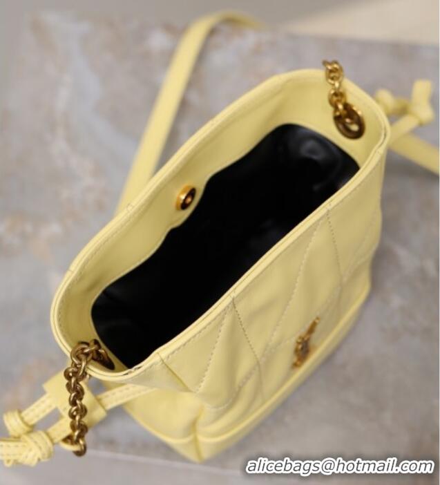 Luxury Discount Saint Laurent Jamie Mini Shoulder Pouch Bag in Lambskin Leather 859174 Lemon Yellow 2026