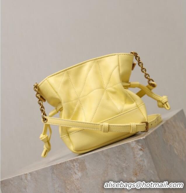 Luxury Discount Saint Laurent Jamie Mini Shoulder Pouch Bag in Lambskin Leather 859174 Lemon Yellow 2026