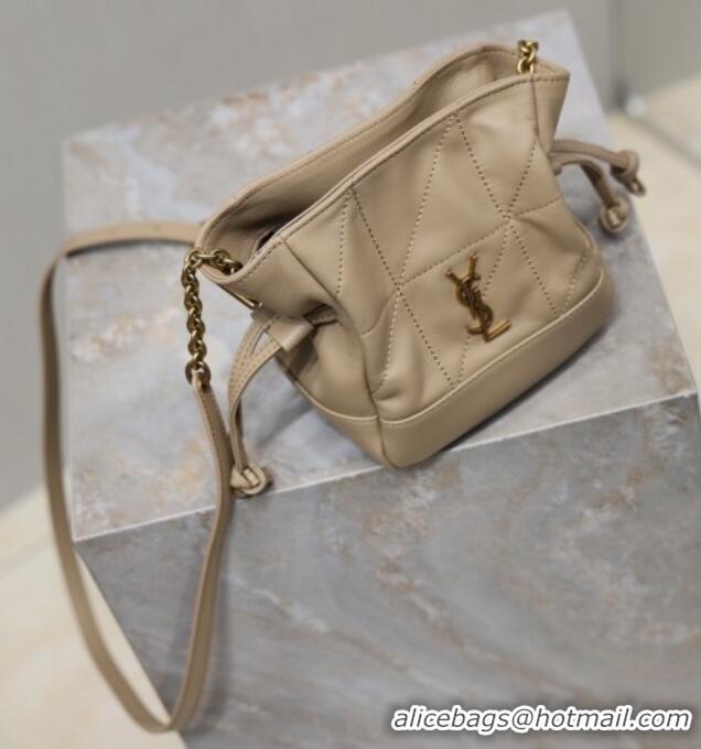 Luxury Cheap Saint Laurent Jamie Mini Shoulder Pouch Bag in Lambskin Leather 859174 Apricot 2026