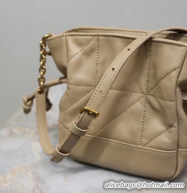 Luxury Cheap Saint Laurent Jamie Mini Shoulder Pouch Bag in Lambskin Leather 859174 Apricot 2026