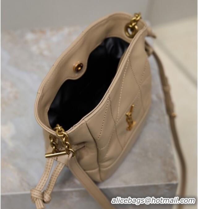 Luxury Cheap Saint Laurent Jamie Mini Shoulder Pouch Bag in Lambskin Leather 859174 Apricot 2026