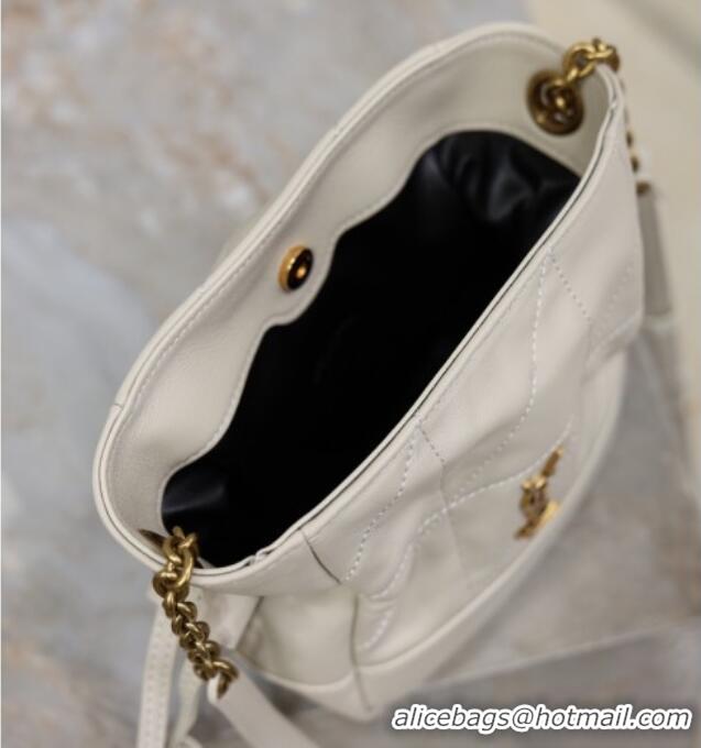 Top Quality Saint Laurent Jamie Mini Shoulder Pouch Bag in Lambskin Leather 859174 White 2026