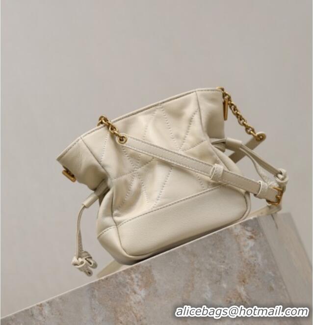 Top Quality Saint Laurent Jamie Mini Shoulder Pouch Bag in Lambskin Leather 859174 White 2026