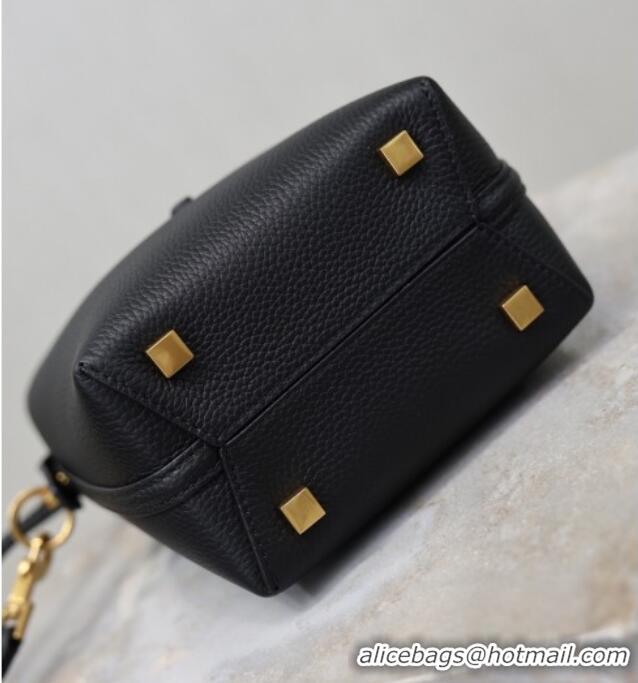 Best Quality Saint Laurent LE 37 Mini Bucket Bag in Grained leather 765870 Black 2026