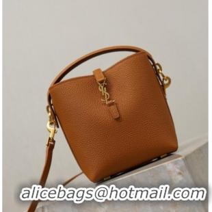 Promotional Saint Laurent LE 37 Mini Bucket Bag in Grained leather 765870 Clay Yellow 2026