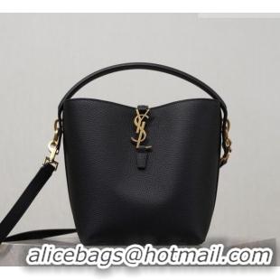 Top Grade Saint Laurent LE 37 Small Bucket Bag in Grained leather 749036 Black 2026