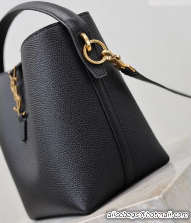 Top Grade Saint Laurent LE 37 Small Bucket Bag in Grained leather 749036 Black 2026