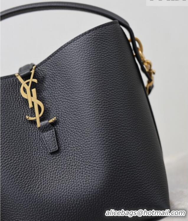 Top Grade Saint Laurent LE 37 Small Bucket Bag in Grained leather 749036 Black 2026