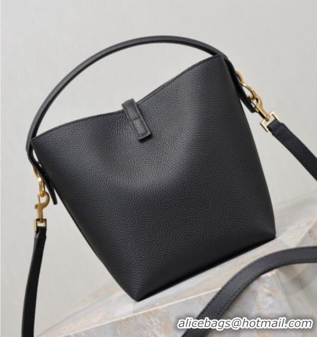 Top Grade Saint Laurent LE 37 Small Bucket Bag in Grained leather 749036 Black 2026