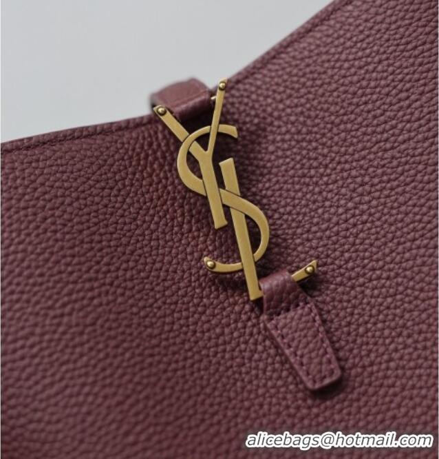 Pretty Style Saint Laurent LE 37 Small Bucket Bag in Grained leather 749036 Burgundy 2026