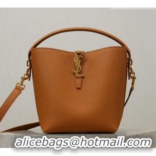 Promotional Saint Laurent LE 37 Small Bucket Bag in Grained leather 749036 Clay Yellow 2026