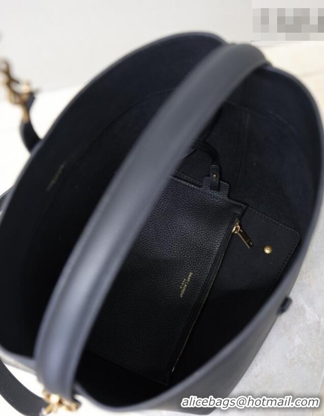 Top Grade Saint Laurent LE 37 Bucket Bag in Grained leather 742828 Black 2026
