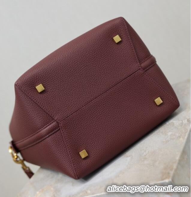 Promotional Saint Laurent LE 37 Bucket Bag in Grained leather 742828 Burgundy 2026