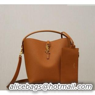 Original Cheap Saint Laurent LE 37 Bucket Bag in Grained leather 742828 Clay Yellow 2026