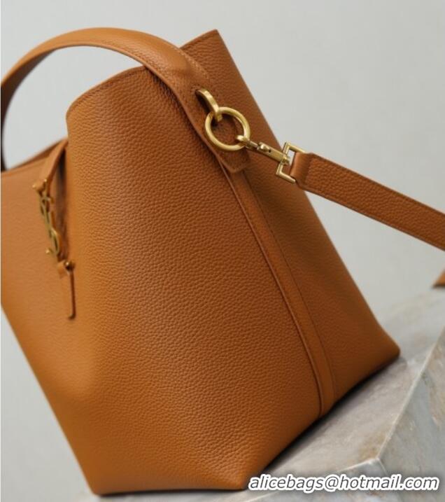 Original Cheap Saint Laurent LE 37 Bucket Bag in Grained leather 742828 Clay Yellow 2026