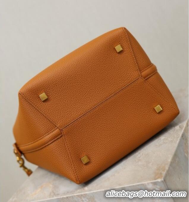 Original Cheap Saint Laurent LE 37 Bucket Bag in Grained leather 742828 Clay Yellow 2026