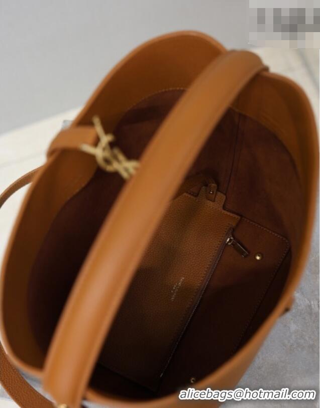 Original Cheap Saint Laurent LE 37 Bucket Bag in Grained leather 742828 Clay Yellow 2026