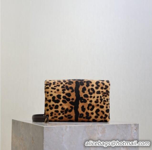 Top Quality Saint Laurent Cassandre Chain Clutch in Leopard Print Pony Hair 819271 2025