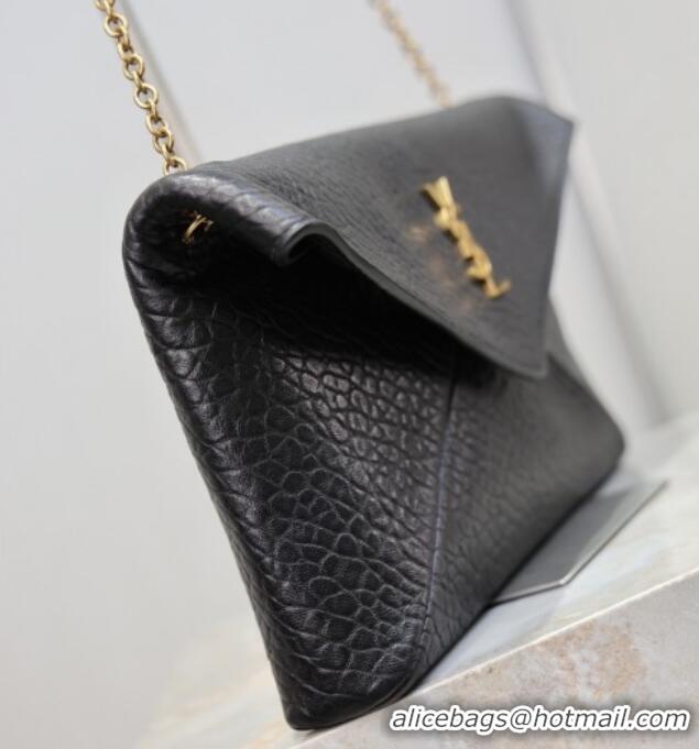 Market Sells Saint Laurent Cassandre Large Envelope Pouch in Grained Leather with Chain 769307 Black 2025