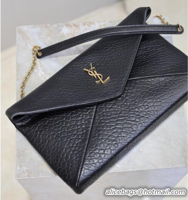 Market Sells Saint Laurent Cassandre Large Envelope Pouch in Grained Leather with Chain 769307 Black 2025