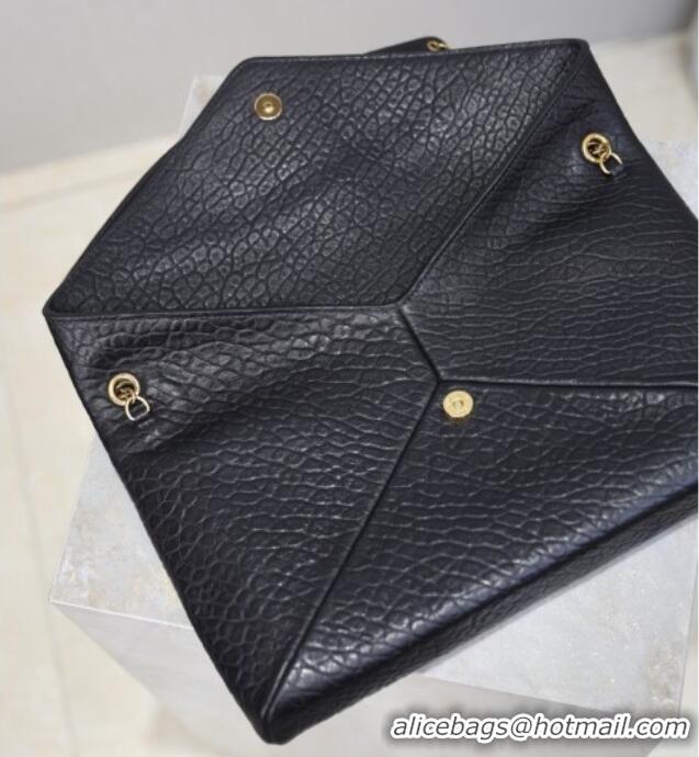 Market Sells Saint Laurent Cassandre Large Envelope Pouch in Grained Leather with Chain 769307 Black 2025