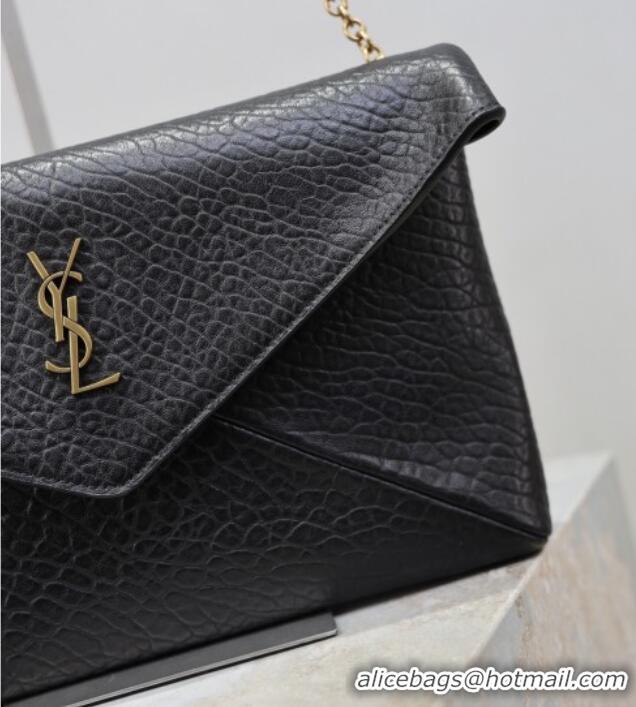 Market Sells Saint Laurent Cassandre Large Envelope Pouch in Grained Leather with Chain 769307 Black 2025