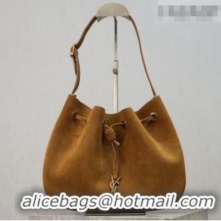 Buy Fashionable Saint Laurent Paris Vii Small Hobo Bag in Suede 796626 Clay 2025