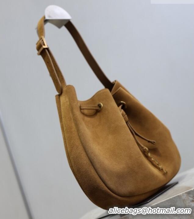 Buy Fashionable Saint Laurent Paris Vii Small Hobo Bag in Suede 796626 Clay 2025
