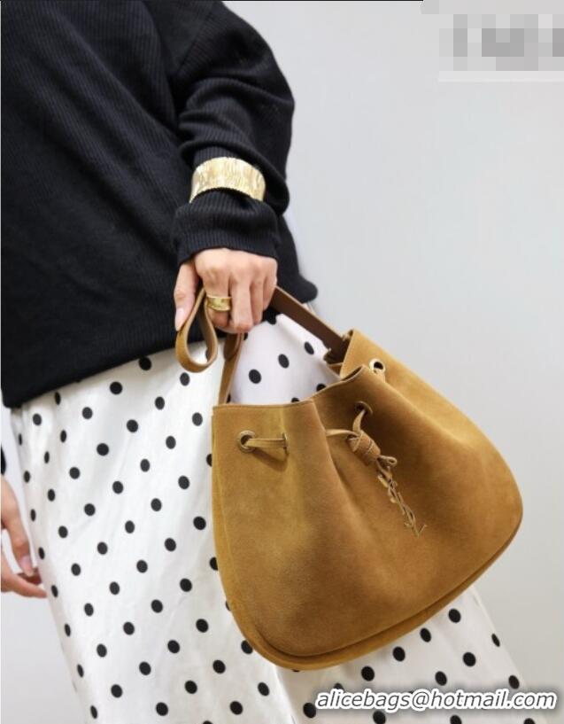 Buy Fashionable Saint Laurent Paris Vii Small Hobo Bag in Suede 796626 Clay 2025