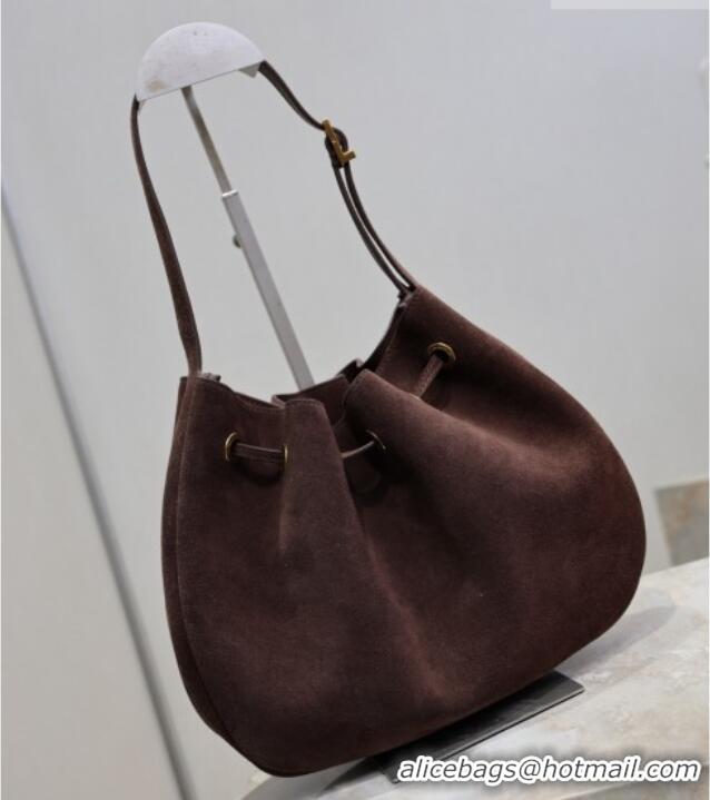 Good Taste Saint Laurent Paris Vii Small Hobo Bag in Suede 796626 Coffee 2025