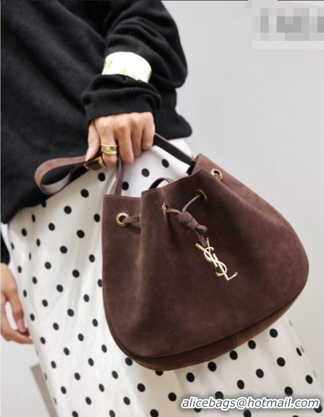 Good Taste Saint Laurent Paris Vii Small Hobo Bag in Suede 796626 Coffee 2025