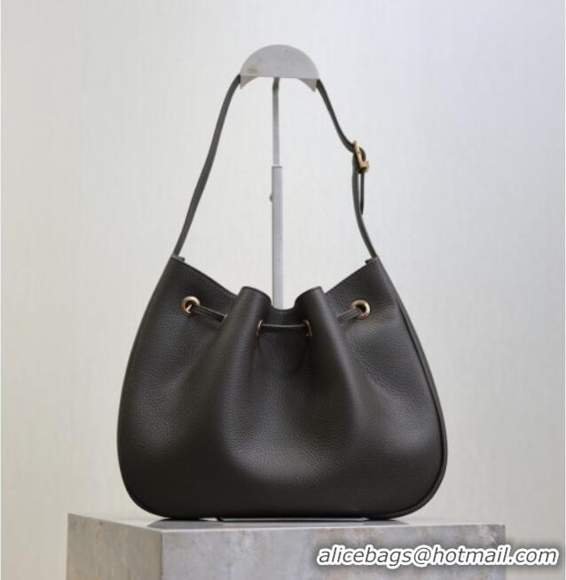 Luxury Cheap Saint Laurent Paris Vii Small Hobo Bag in Grained Leather 796626 Green 2025