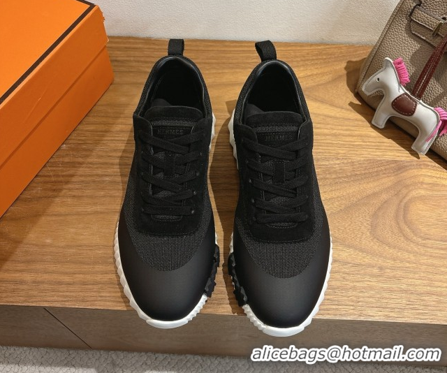 Buy Luxury Hermes Bouncing Sneakers in Knit and Suede Black 1222048 2026