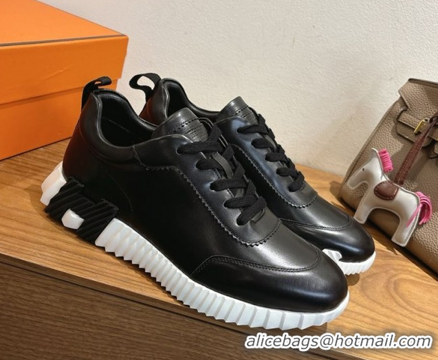 Most Popular Hermes Bouncing Sneakers in Calfskin Leather Black 1222051 2026