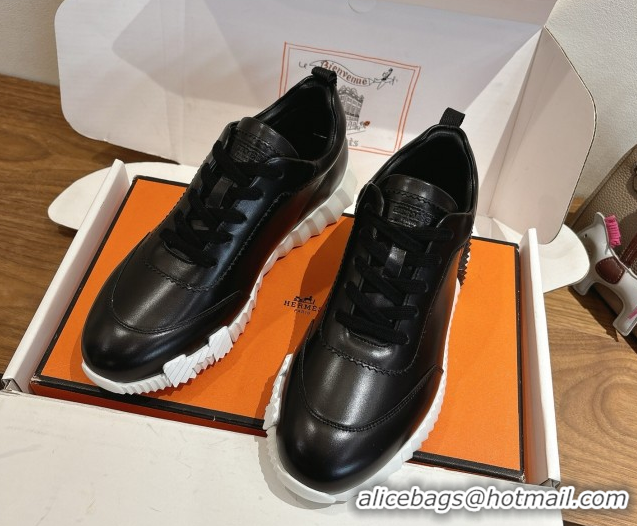 Most Popular Hermes Bouncing Sneakers in Calfskin Leather Black 1222051 2026