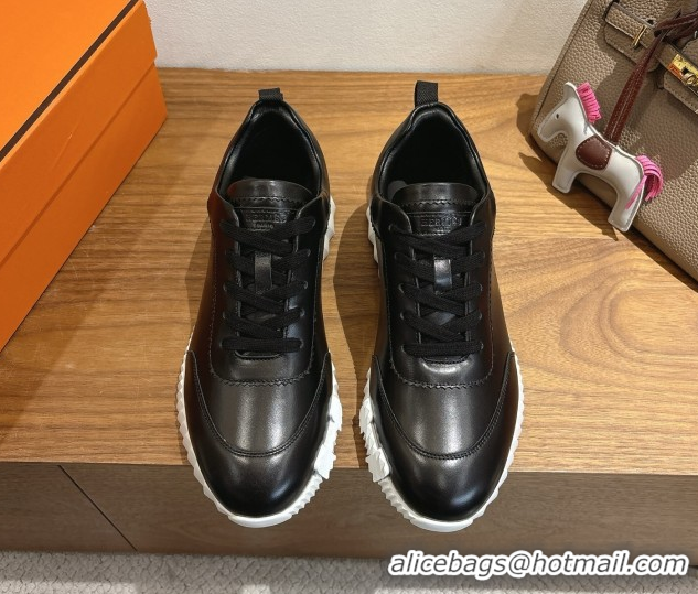 Most Popular Hermes Bouncing Sneakers in Calfskin Leather Black 1222051 2026