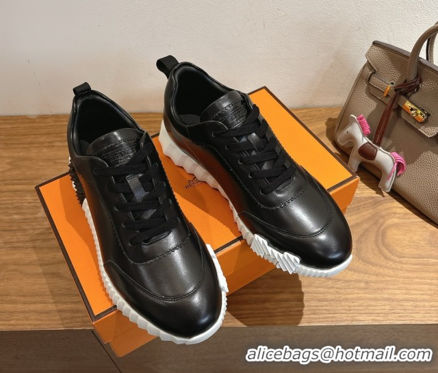 Most Popular Hermes Bouncing Sneakers in Calfskin Leather Black 1222051 2026