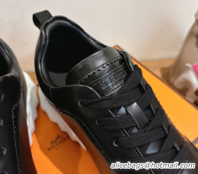 Most Popular Hermes Bouncing Sneakers in Calfskin Leather Black 1222051 2026