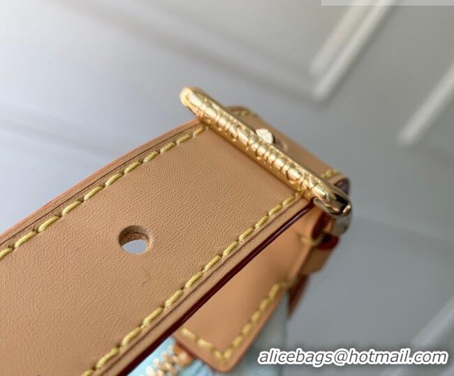 Promotional Louis Vuitton Pochette Hills Mini Bag in Monogram Origine Blue Courrier Canvas M28250 2026